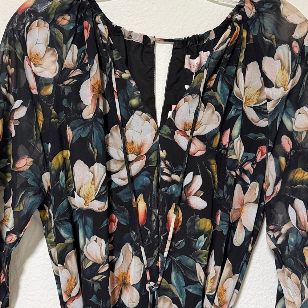 Ivy City Co Black Floral Long Sleeve Dress - Picture 4 of 8